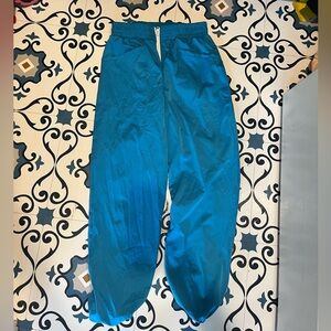 five dancewear blue parachute pants